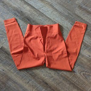 NWT Madewell MWL High-Rise Orange Stretch Leggings | M